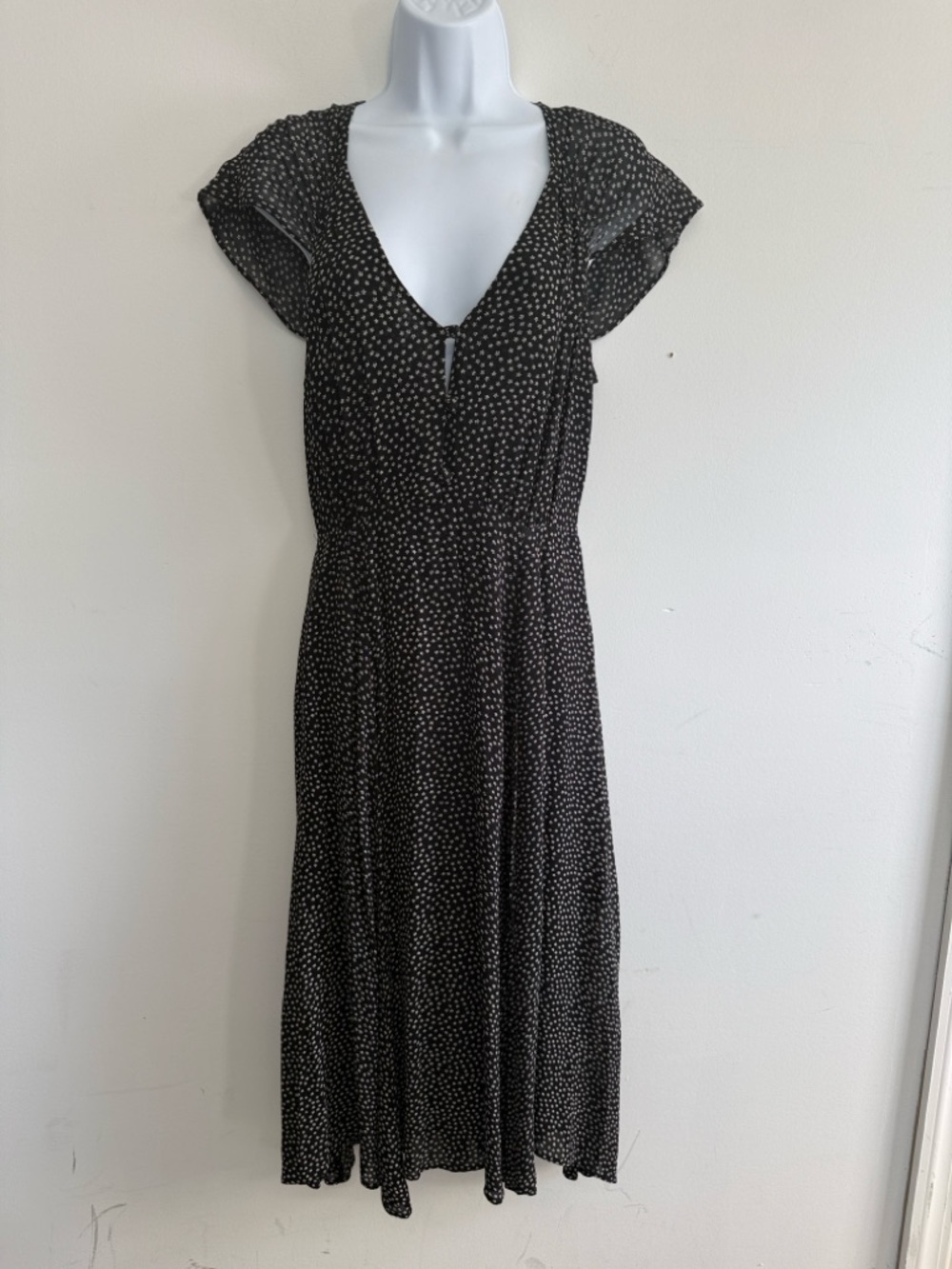Reformation black floral dress, size 6
